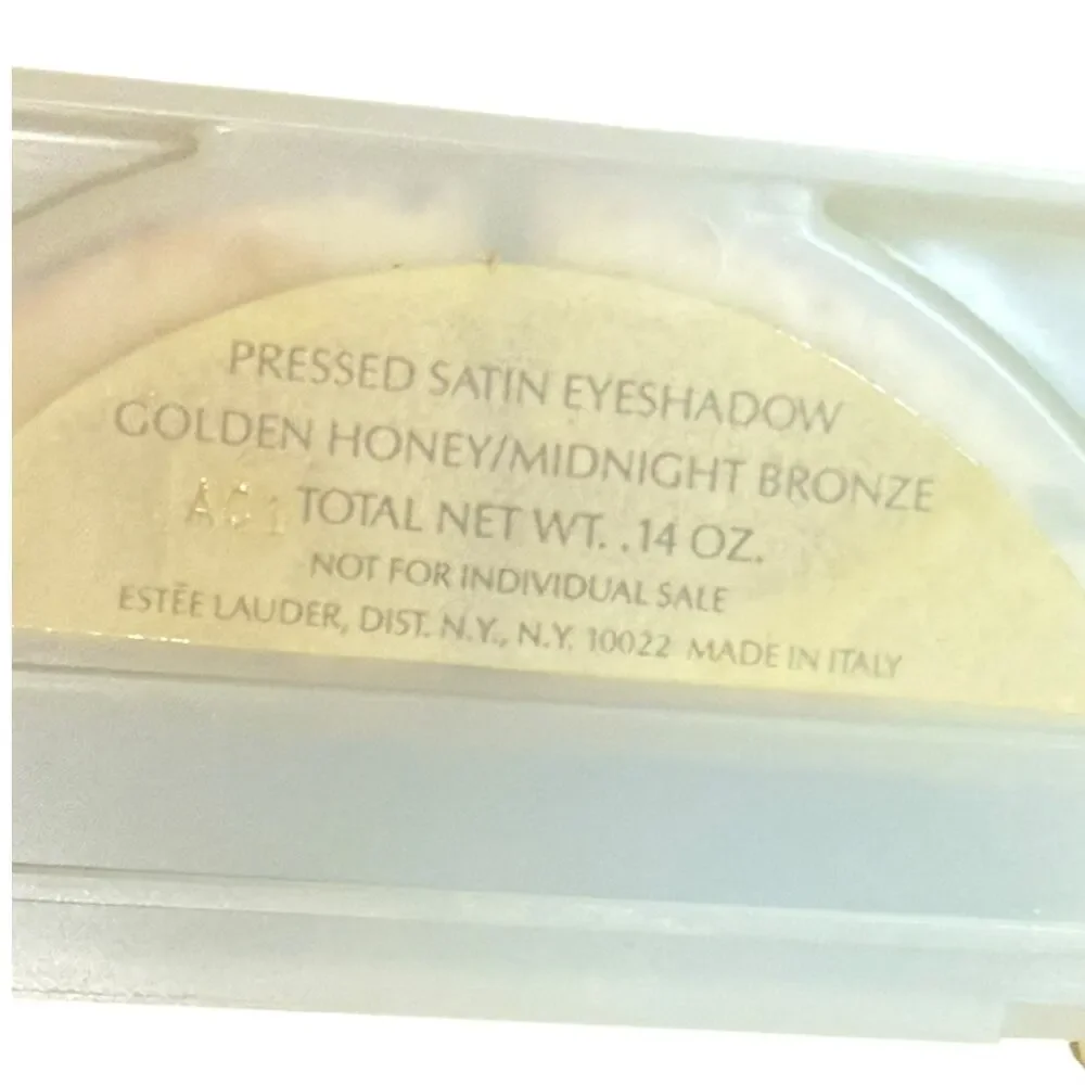 Vintage Estee Lauder Satin Eyeshadow Duo Golden Honey Midnight Bronze Eye Makeup